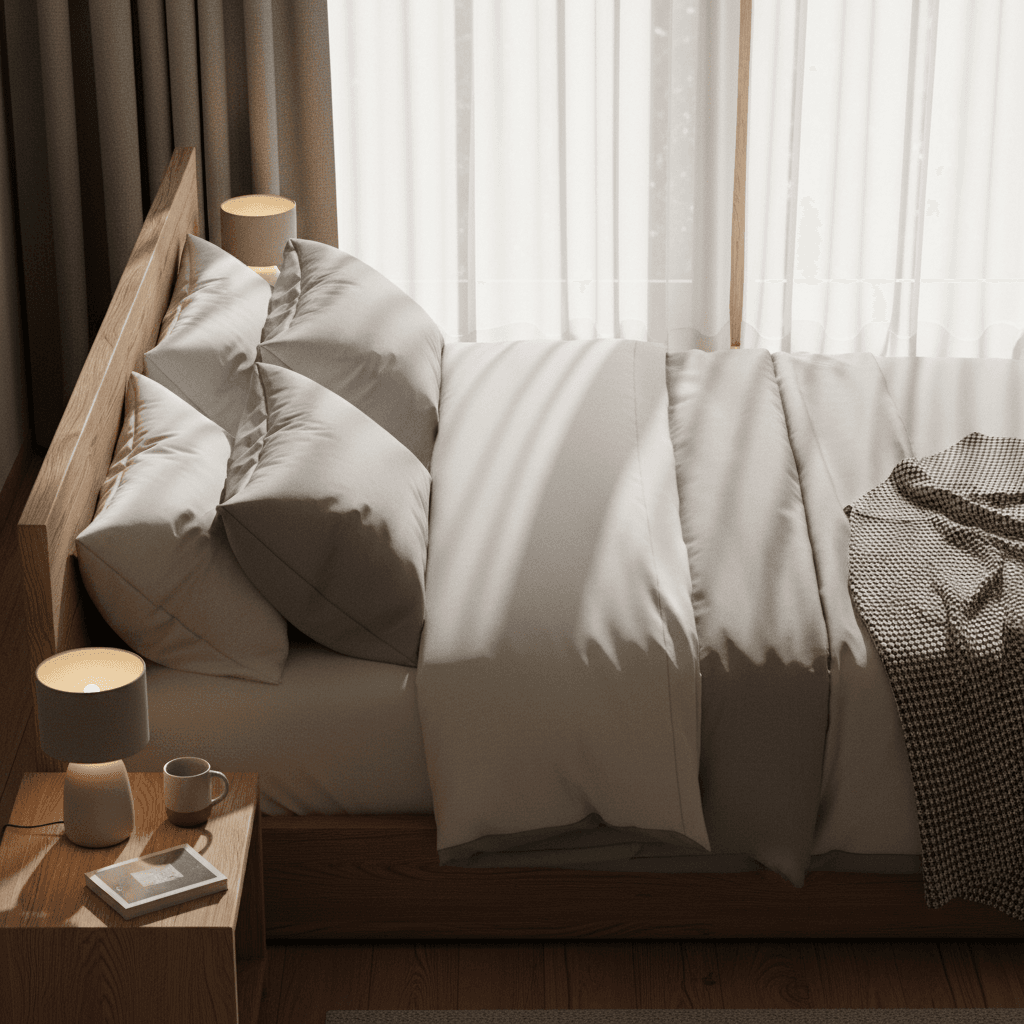 Thronos double bedroom with natural light